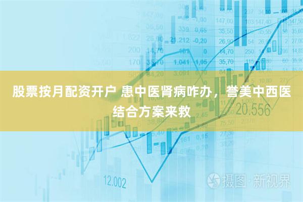 股票按月配资开户 患中医肾病咋办，誉美中西医结合方案来救