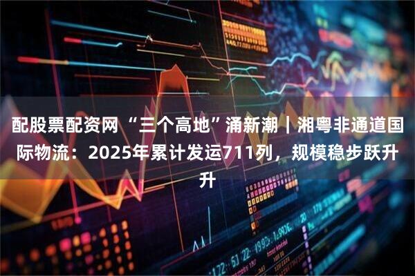 配股票配资网 “三个高地”涌新潮｜湘粤非通道国际物流：2025年累计发运711列，规模稳步跃升